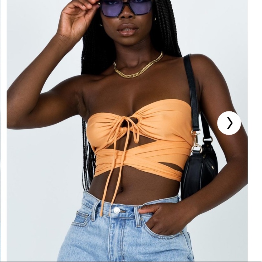 Princess Polly Rochella Top Orange